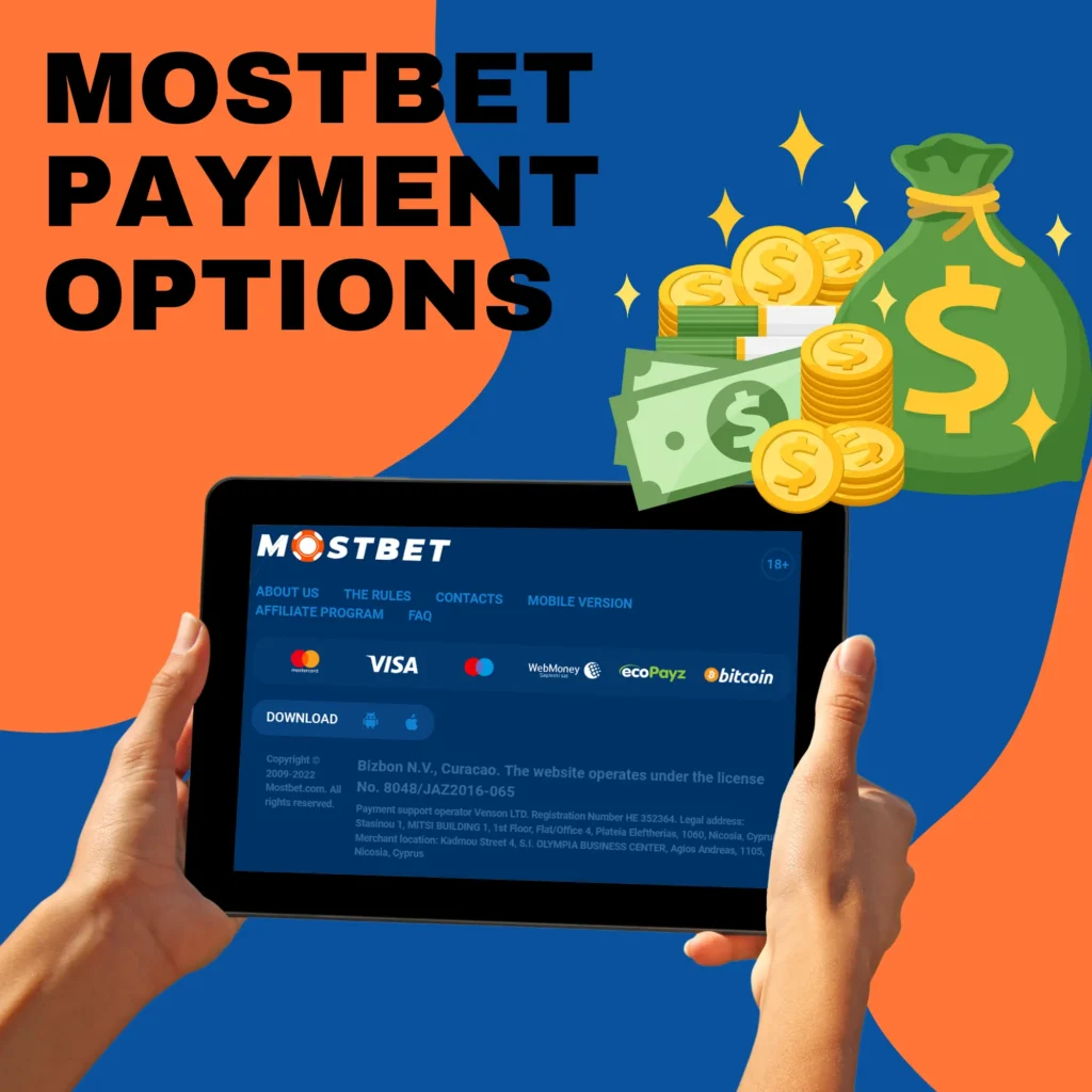 Mostbet payment options.